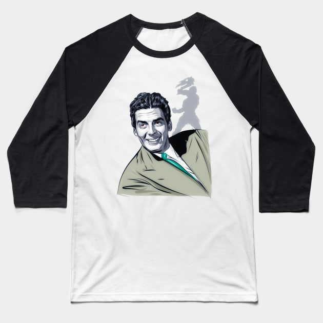 Victor Mature - An illustration by Paul Cemmick Baseball T-Shirt by PLAYDIGITAL2020